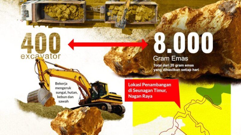 INFOGRAFIS - Lumbung Emas dari Tambang Ilegal Nagan Raya
