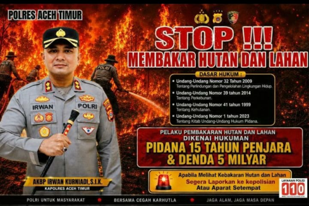 Postingan Karhutla Polres Aceh Timur