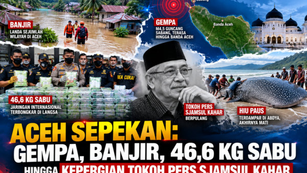 Sepekan Aceh: Banjir, Gempa hingga 46,6 Kg Sabu Warnai Berita Penting dan Viral