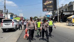 Cek Jembatan Kutablang, Satlantas Polres Bireuen Pastikan Jalur Nasional Aman